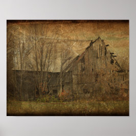 Póster Textura de barn Grunge Sepia Vintage Country Rusti