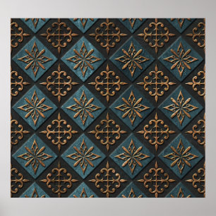 Póster Textura de bronce con estampado.