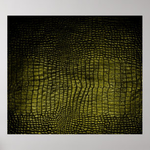 Póster Textura de cocodrilo oscuro de lujo