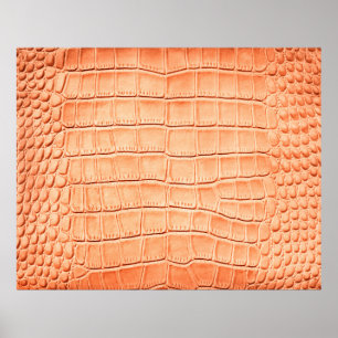 Póster Textura de cuero de cocodrilo marrón claro