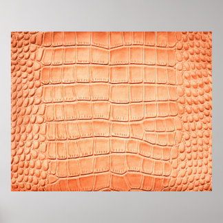 Póster Textura de cuero de cocodrilo marrón claro