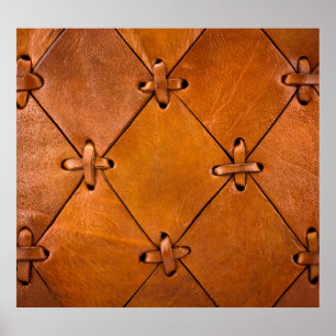 Póster Textura de cuero, detalle natural del selvage.