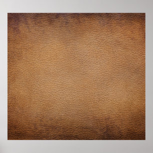 Póster Textura de cuero marrón: cierre de fondo vintage