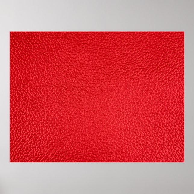 Póster Textura de cuero rojo (Frente)