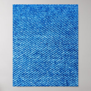 Póster Textura de Denim Azul