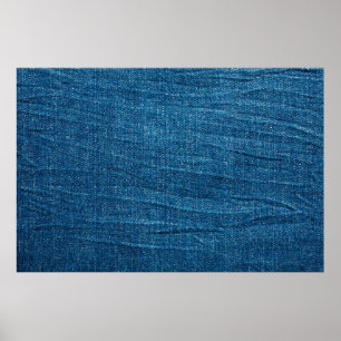 Póster Textura de denim azul, textura de Bluejeans