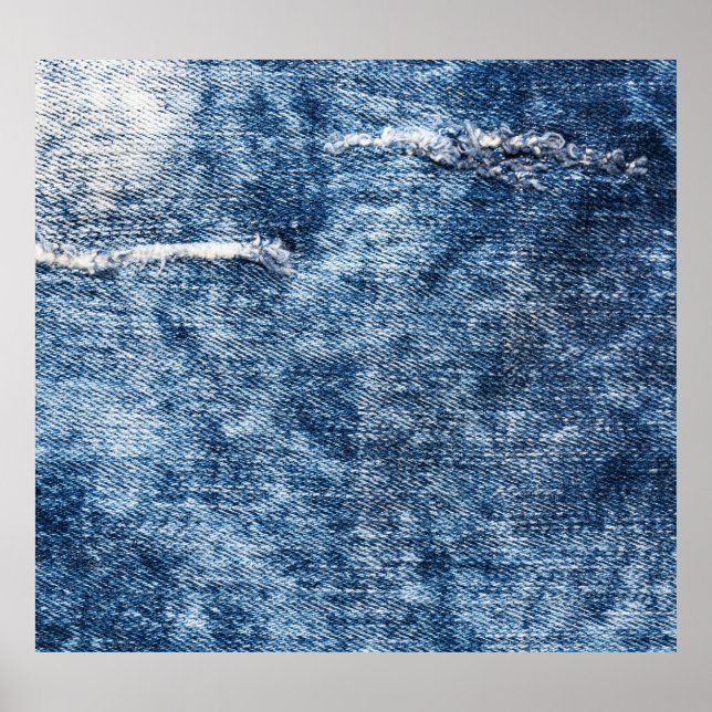 Póster Textura de denim: fondo de jeans azules. (Frente)