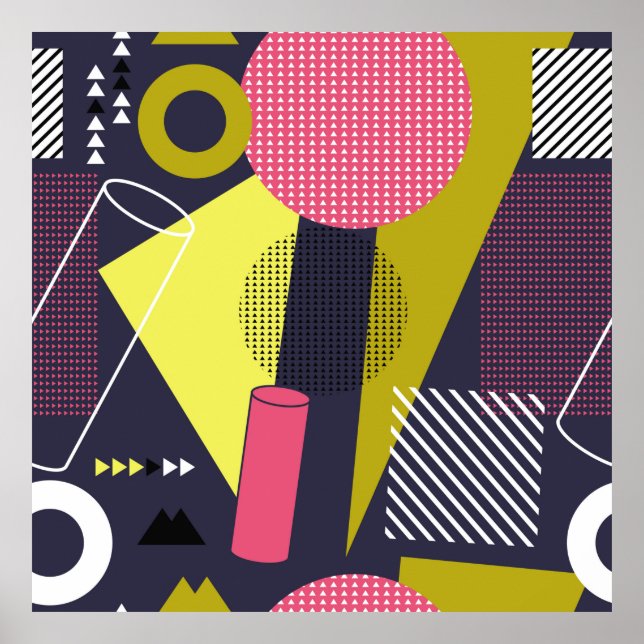 Póster Textura de estilo retro, diseño de patrones. arte, (Frente)