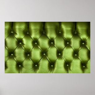 Póster Textura de fondo de capitona verde oscuro genuina 