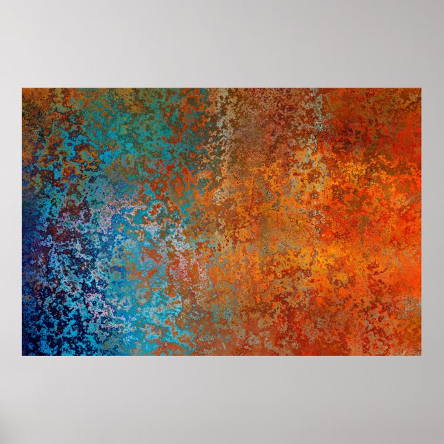 Póster Textura de fondo roya marrón antiguo (Frente)