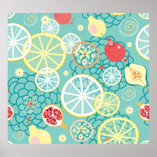 Póster Textura de fruta, fondo vibrante.