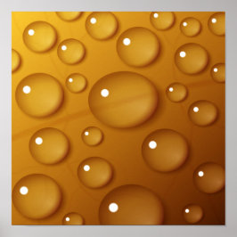 Póster Textura de gota de agua naranja