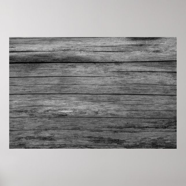 Póster Textura de grano gris de madera de tablero (Frente)