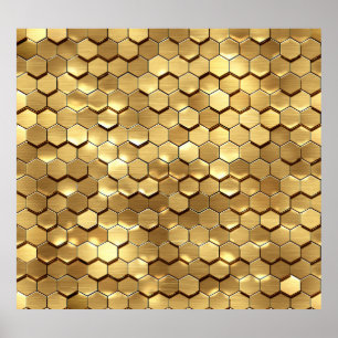 Póster Textura de la representación 3D del Honeycomb dora