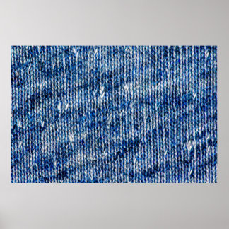 Póster Textura de lana de tejido azul cierre foto de fond