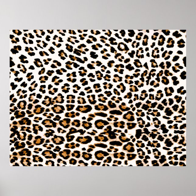 Póster Textura de leopardo sin foco, huella animal africa (Frente)