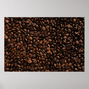 Póster Textura de los granos de café