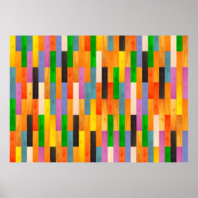 Póster Textura de madera multicolor. Parqué de madera (Frente)