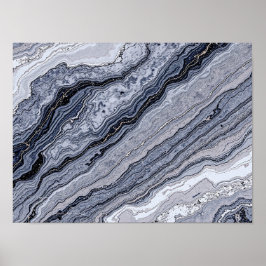Póster Textura de mármol gris azul marino abstracto con v