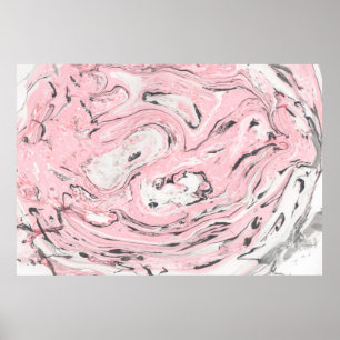 Póster Textura de mármol rosa y negro. Bac abstracto mode