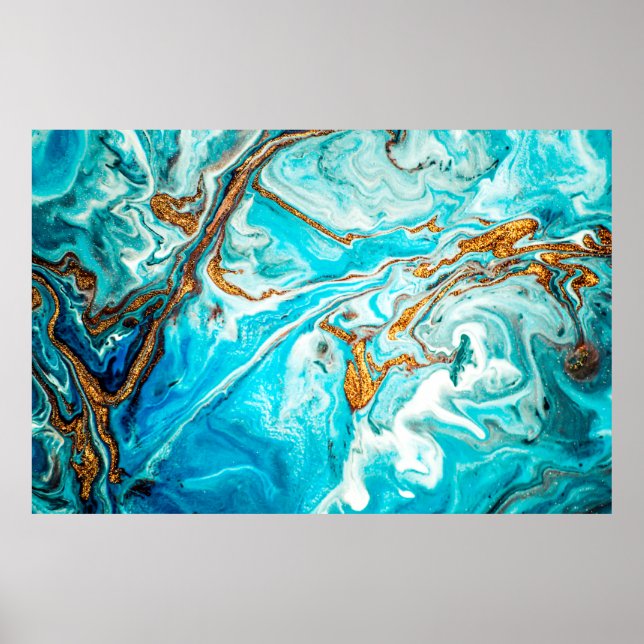 Póster Textura de mármol. Técnica oriental. Barra contemp (Frente)