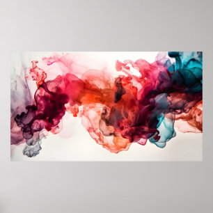 Póster Textura de mezcla de tinta abstracta