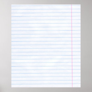 Póster textura de papel de cuaderno líneas