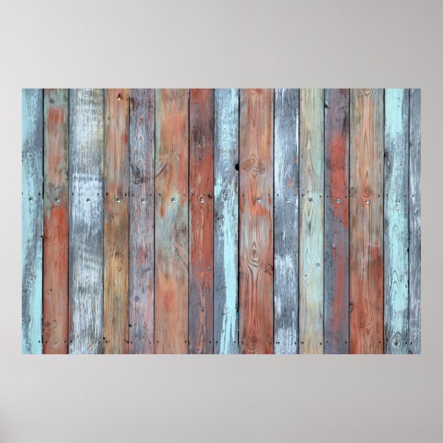 Póster Textura de pared de madera, madera pintada de anta (Frente)
