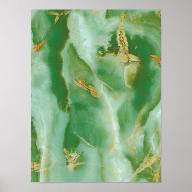 Póster Textura de piedra blanca y verde (Frente)