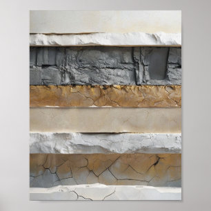 Póster Textura de piedra estratificada