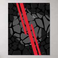 Textura de Piedra Oscura con Franjas Rojas