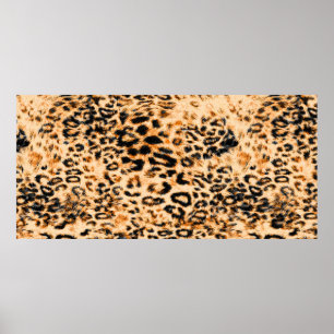 Póster Textura de piel de leopardo, patrón de leopardo