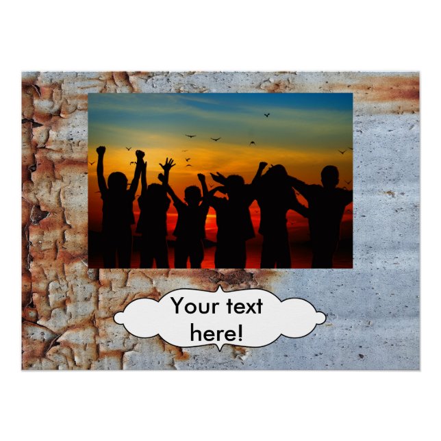 Póster Textura de pintura de pelado (Anverso)