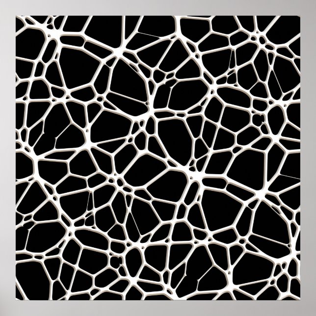 Póster Textura de red blanca + tu fondo e ideas (Frente)