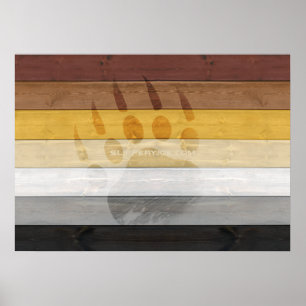 Póster textura de suelo de madera de la bandera del orgul