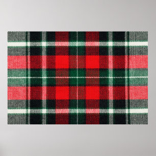 Póster Textura de tela a cuadros en blanco, fondo con co