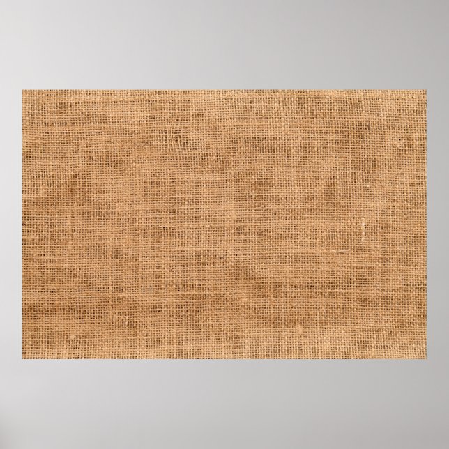 Póster Textura de tela de arpillera de fondo (Frente)