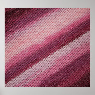 Póster Textura de tela de punto, abstracto púrpura-rosada