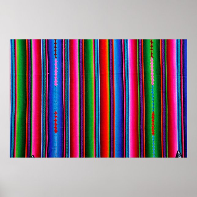 Póster Textura De Tela Mexicana (Frente)