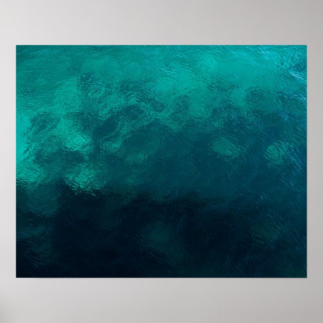 Póster Textura de vidrio verde escarchado (Frente)