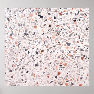 Póster Textura del terrazo antiguo, patrón de martillo.