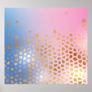 Póster Textura dorada: fondo abstracto degradado