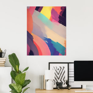 Póster Textura fractal abstracta