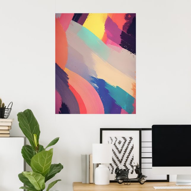 Póster Textura fractal abstracta (Oficina en casa)