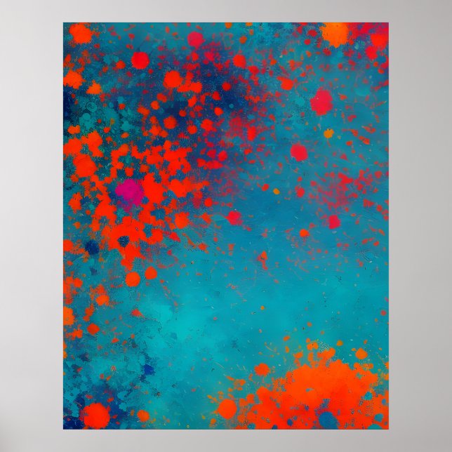 Póster Textura fractal abstracta (Frente)