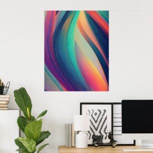 Póster Textura fractal abstracta