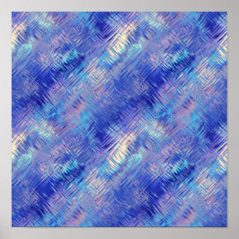 Póster Textura garabateada azul zafiro