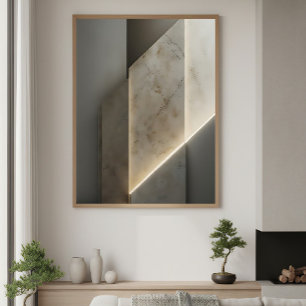 Póster Textura Geométrica de Lujo