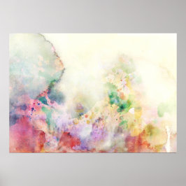 Póster Textura gruesa abstracta con pintura de acuarela