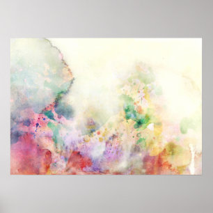 Póster Textura gruesa abstracta con pintura de acuarela